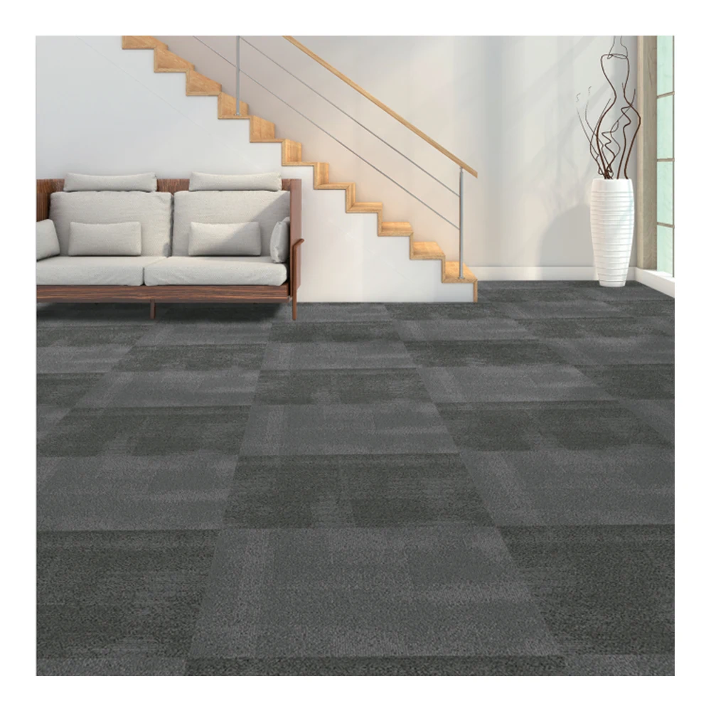Hot Selling Commercial Reception Room Nylon Carpet Tiles Premium Office Use Square PVC Backed Loop Pile for Home Use