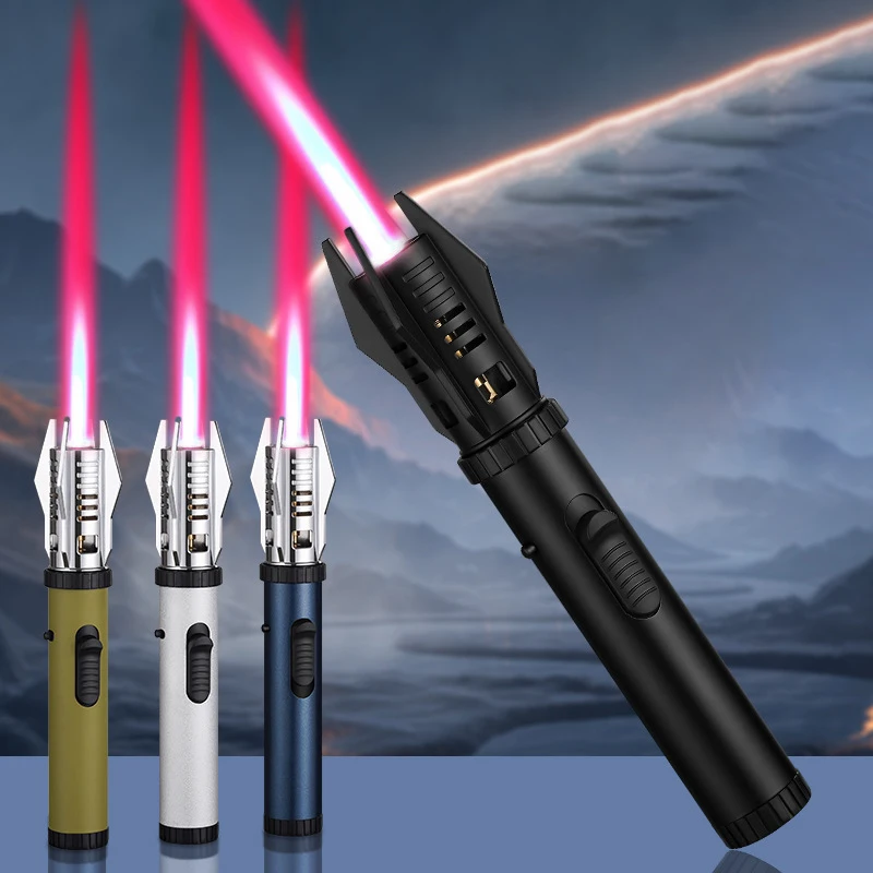 High temperature welding torch spray gun windproof direct injection lighter inflatable outdoor gas lighter gun