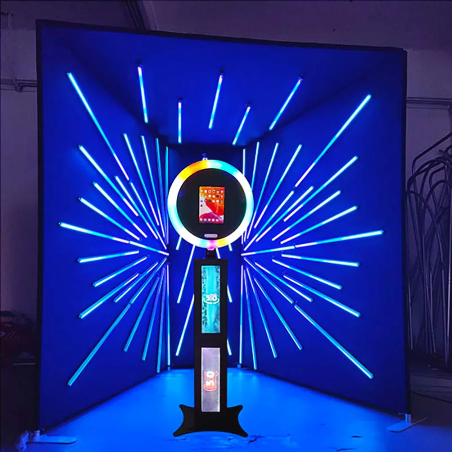Ipad Photo Media Pod Booth With Fill Light Lamp Manual Auto Photo Ipad 360 Photo Booth Selfie Caja Autom