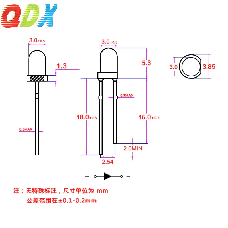 Заводская распродажа, низкое энергопотребление, 3 мм, белые волосы, фиолетовый, 365 нм, круглая головка, прямая, встраиваемая, 3 мм, светодиодная лампа, 1000 шт./упаковка