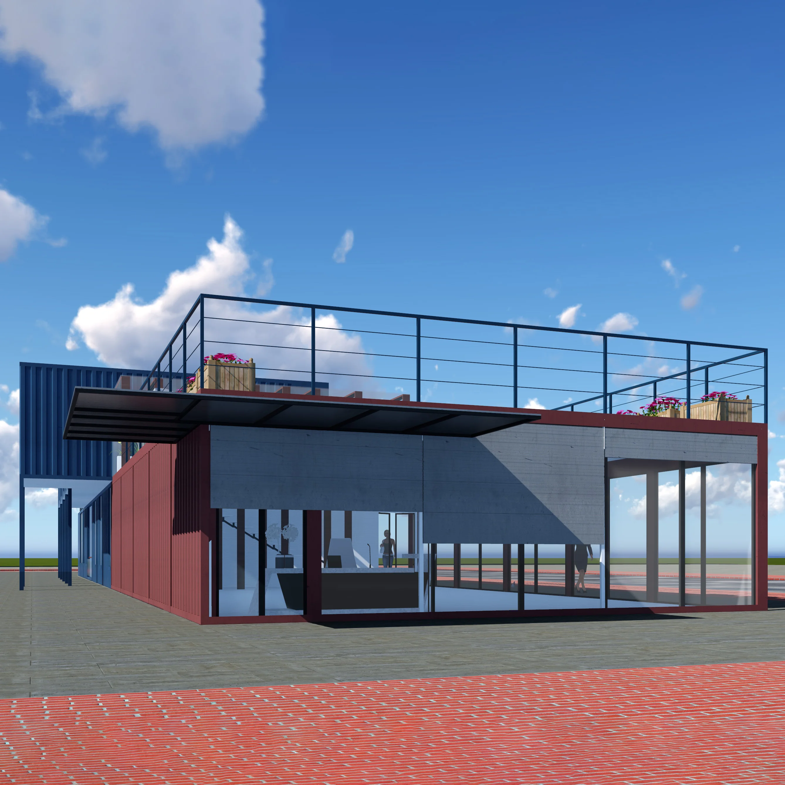 Guizu Full Furnished Container Office Building Prefab House Steel Structure container home modern Prefab House