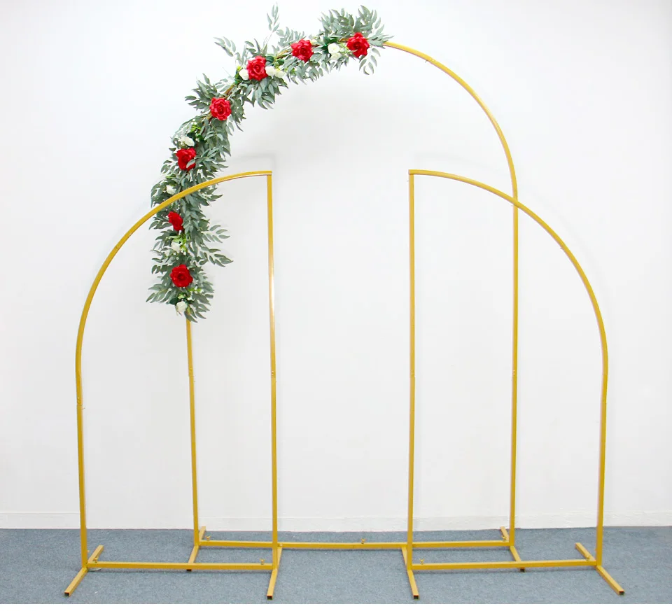 Metal Outdoor Wedding Arch Set Props Flower Stand Geometric Irregular Shelf Event Birthday Party Backdrop Balloon Decor Stand