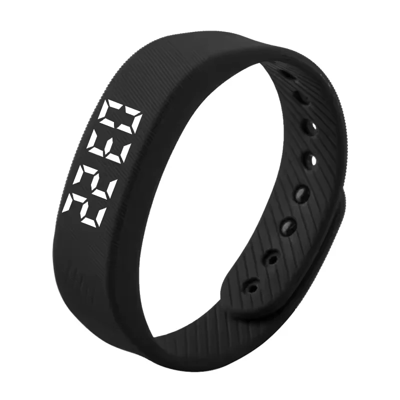 New 3D Pedometer Silicone Smart Bracelet Sleep Monitoring LED Watch Smart Bracelet Leisure Sports Fitness Tracker Color Watch