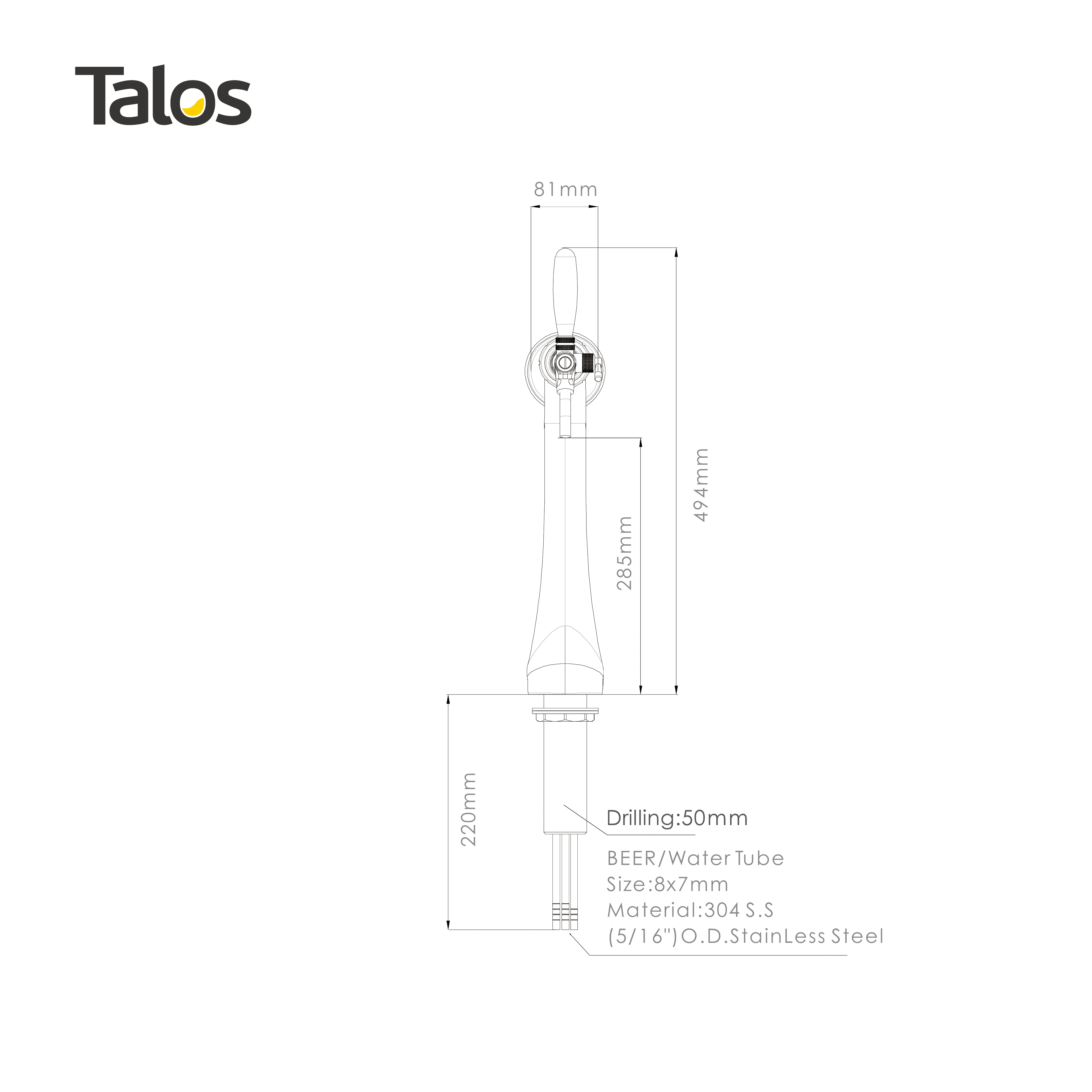 Talos 1-Way Swan PVD оборудование для бара Лебедь Тип пива шрифт пивная башня