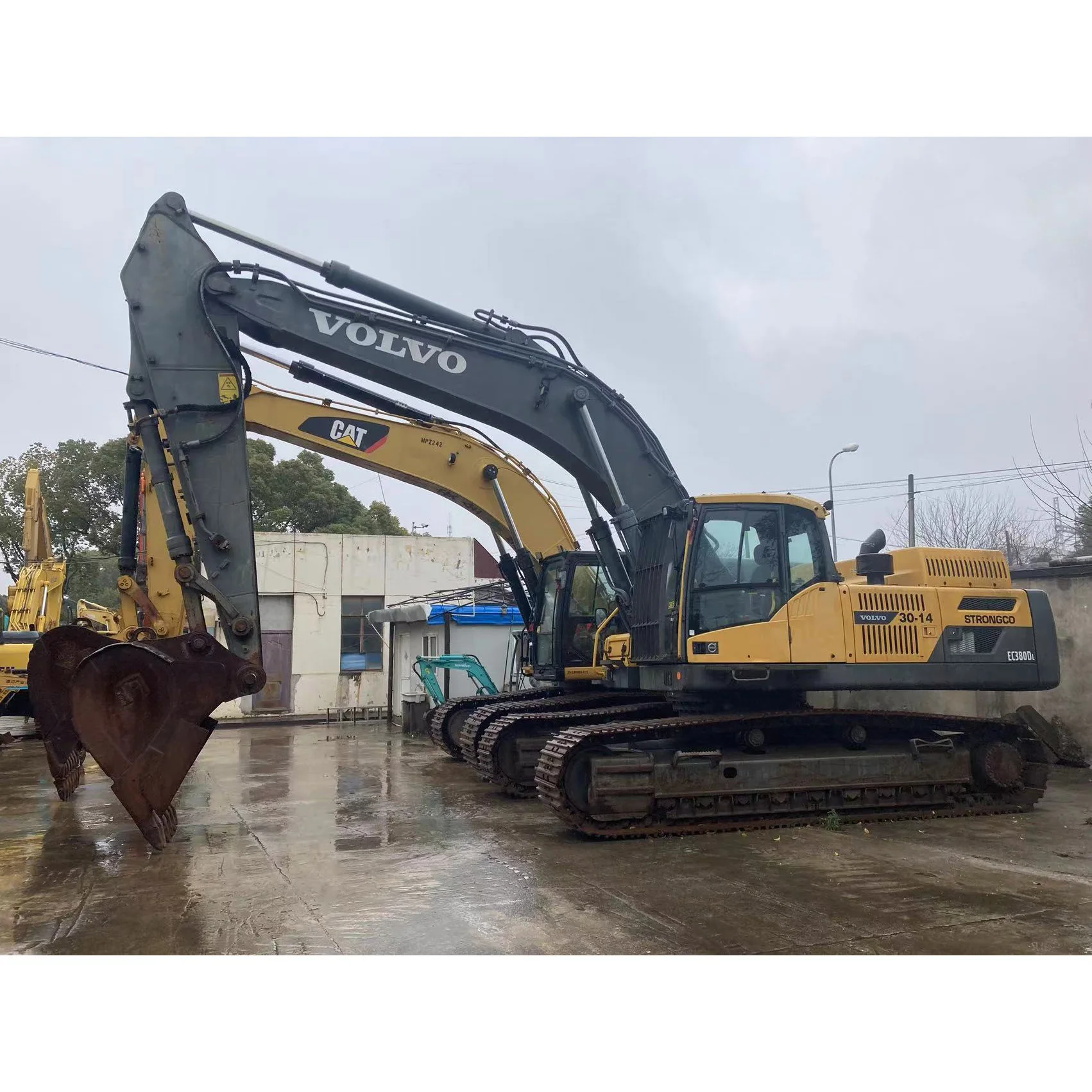 Korea imported used Volvo EC380D hydraulic heavy duty excavator for mining