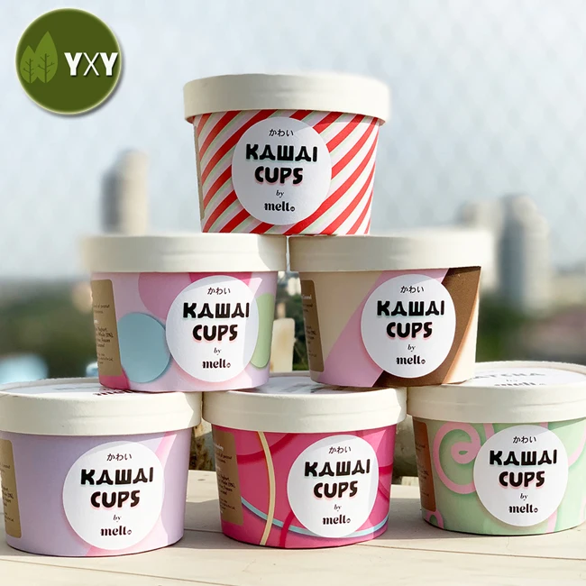 Get!!! Eco-friendly Custom Logo Kraft Paper Bowl Cup with Paper Lid