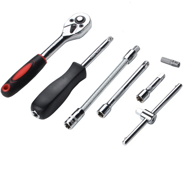 53pcs Auto Repair and Vehicle Repair Set Universal Impact Socket Wrench Ratchet Socket Combination Tool Box