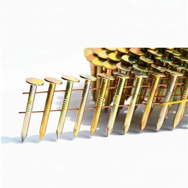 High Quality Factory Collated Coil Nails High Standard 1 1/4 Inch 15 Degree Big Head Coil Roofing Nail
