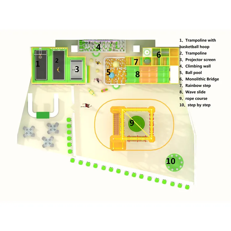 commercial Latest  fun theme children playground with slide