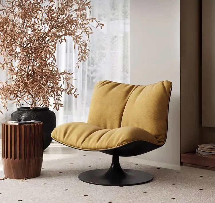 Designer single sofa rotating chair Italian minimalist living room Internet celebrity lazy casual chair