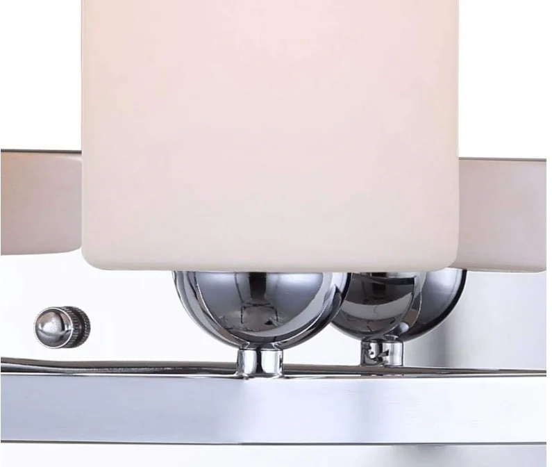 Modern Home Decor Creative Bath Vanity Wall Lamps Glass Shade Sconces Fixture Chrome 4 Wall Lamp