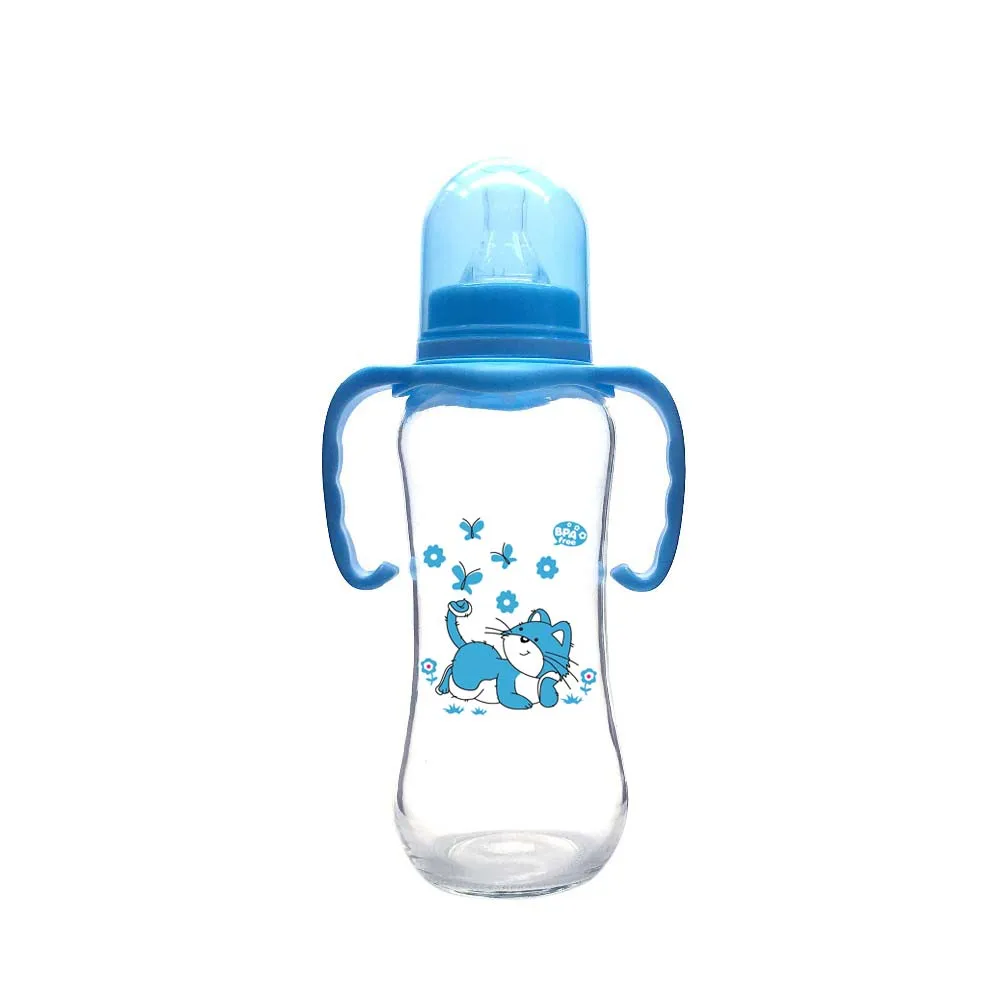 Custom Cheap Borosilicate Glass Baby Bottle Baby Glass Feeding Bottle