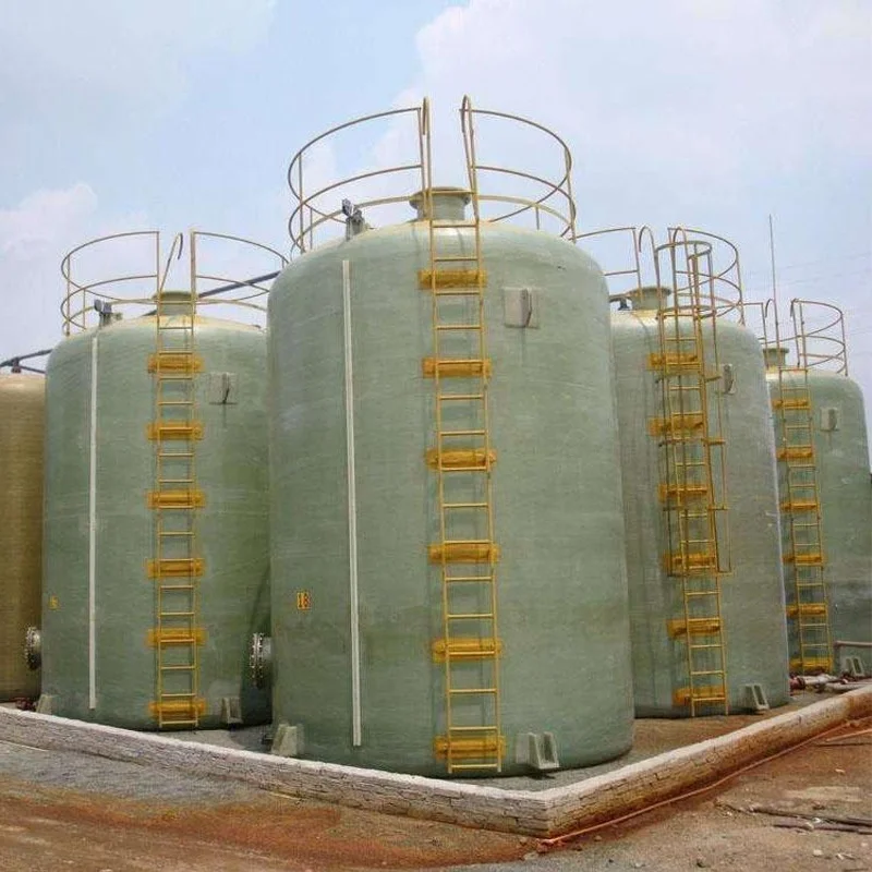 China Factory FRP Vertical Storage Tank 10m3 Fiberglass Container Tank