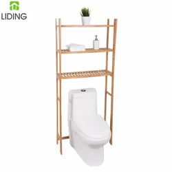 Bamboo Over the Toilet Spacesaver Bathroom Storage Rack