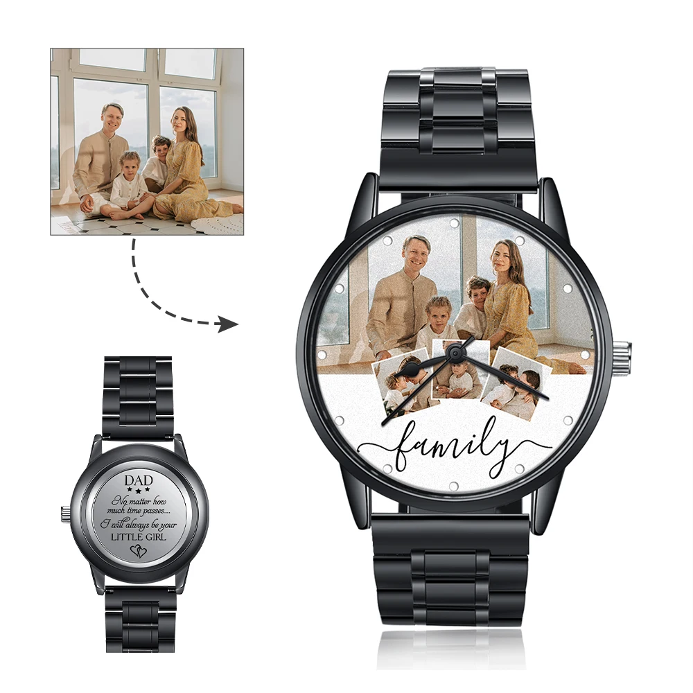 Family Memorial Custom Photo Watch Stainless Steel Fashion Watch For Relatives