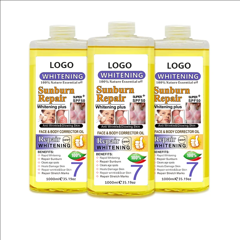 Factory Wholesale Body Shine essential oil turmeric collagen sunburn repair serum oil beauty lighting whitening skin oil