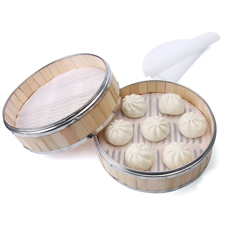 Wholesale thickened various specifications of food-grade nano silicone mat Steamer Mat for Dumpling Stuffed Bun Dim Sum