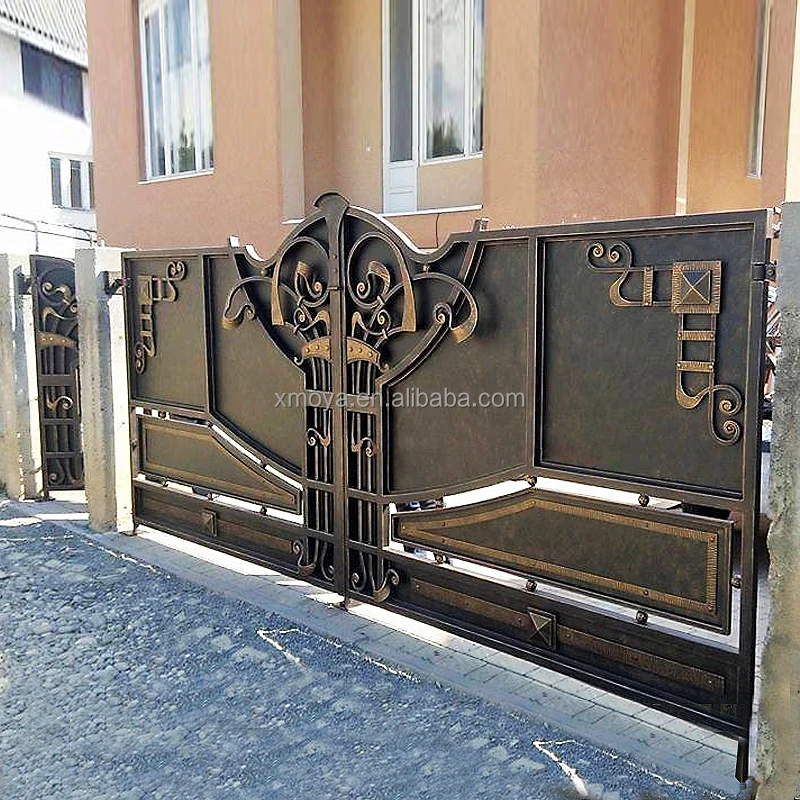 Driveway Gate Gate Grill Automatic Iron Wrought Iron Simple Designs Indian Minimalist Swing School Graphic Design 5 Years CN;FUJ