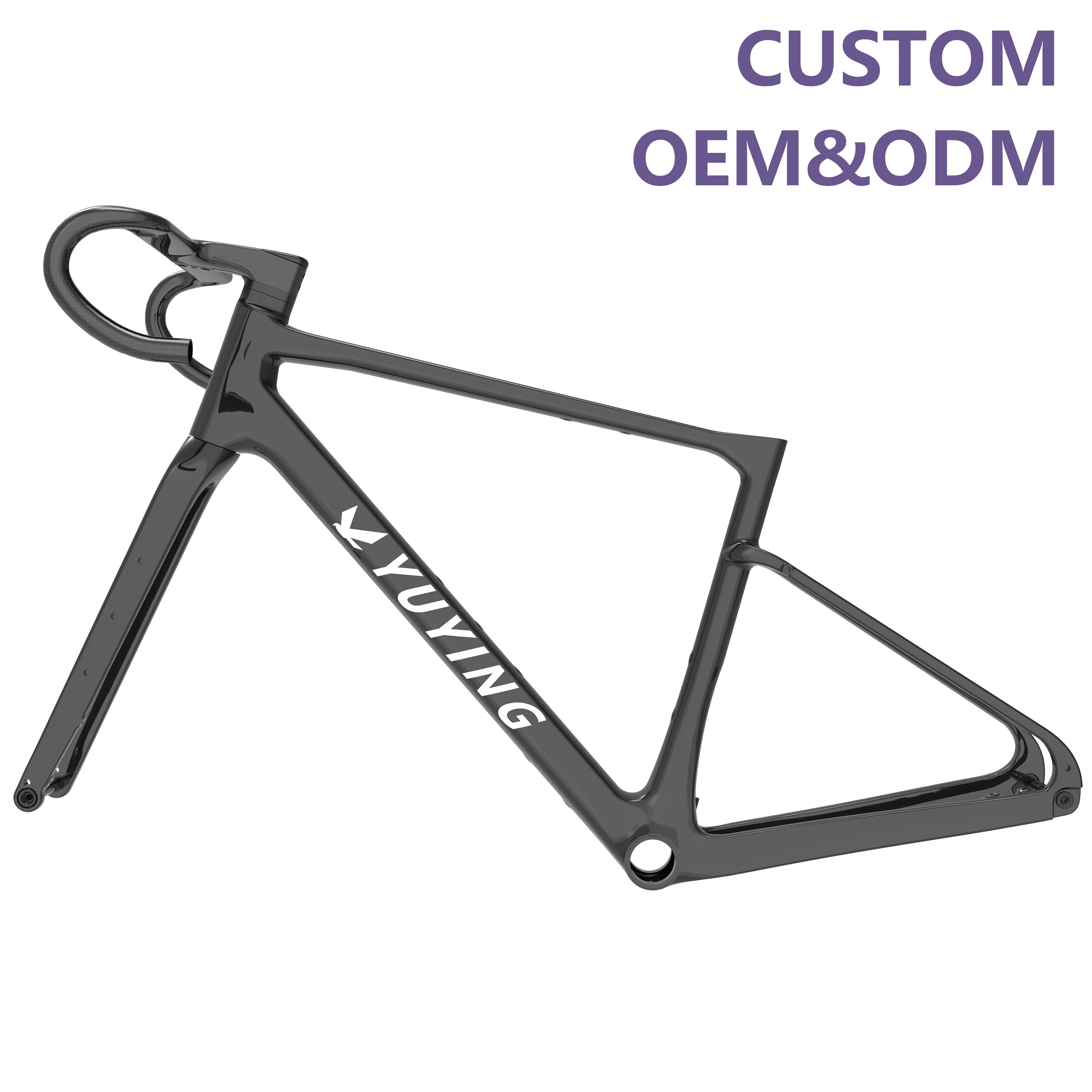 Gravel road bike frame sets wide tire 11/12 speed factory direct frame sets wheeltop electric shift 1*12 2*12