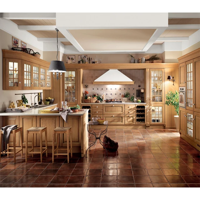 Solid wood modern American style kitchen cabinets