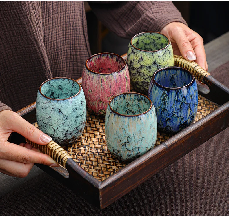 Support Custom logo Arabic Ceramic Tea Cup With 4 Cups In A Gift Box