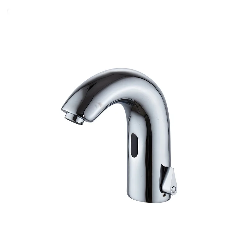 high quality brass luxury hot and cold water design bathroom sinks touchless faucet infrared   smart sensor basin faucet