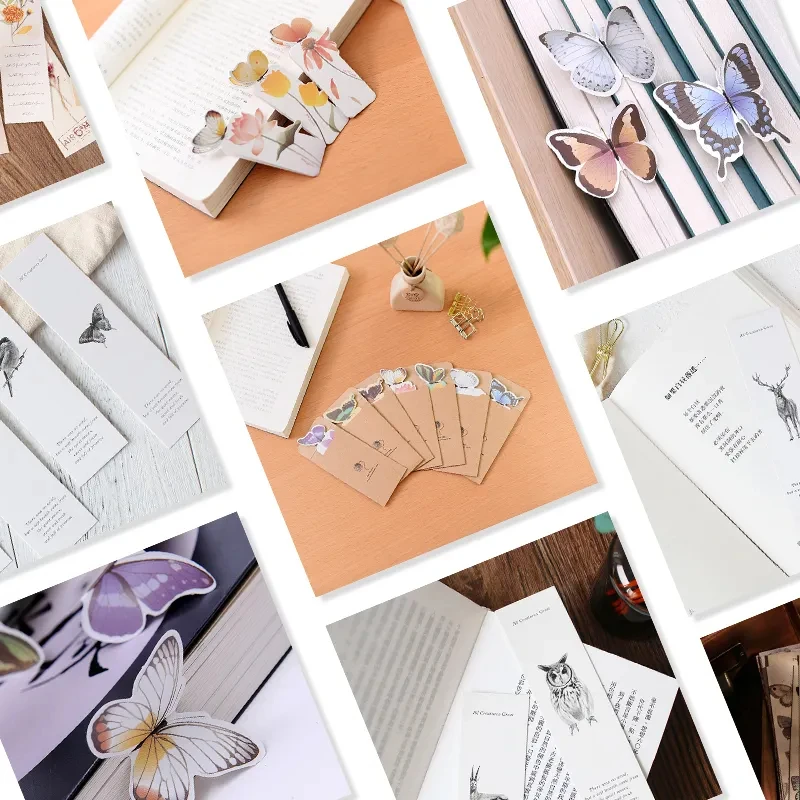 Zeecan Printed Custom Vintage Feather Paper Bookmark Paper Dividers Postcard For Reading