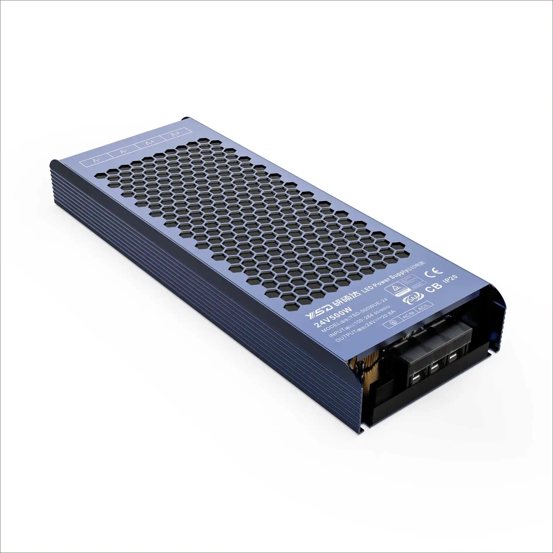 AC100-277VAC output voltage 12v 24v 36v 48v led driver IP20 350w high PFC led power supply