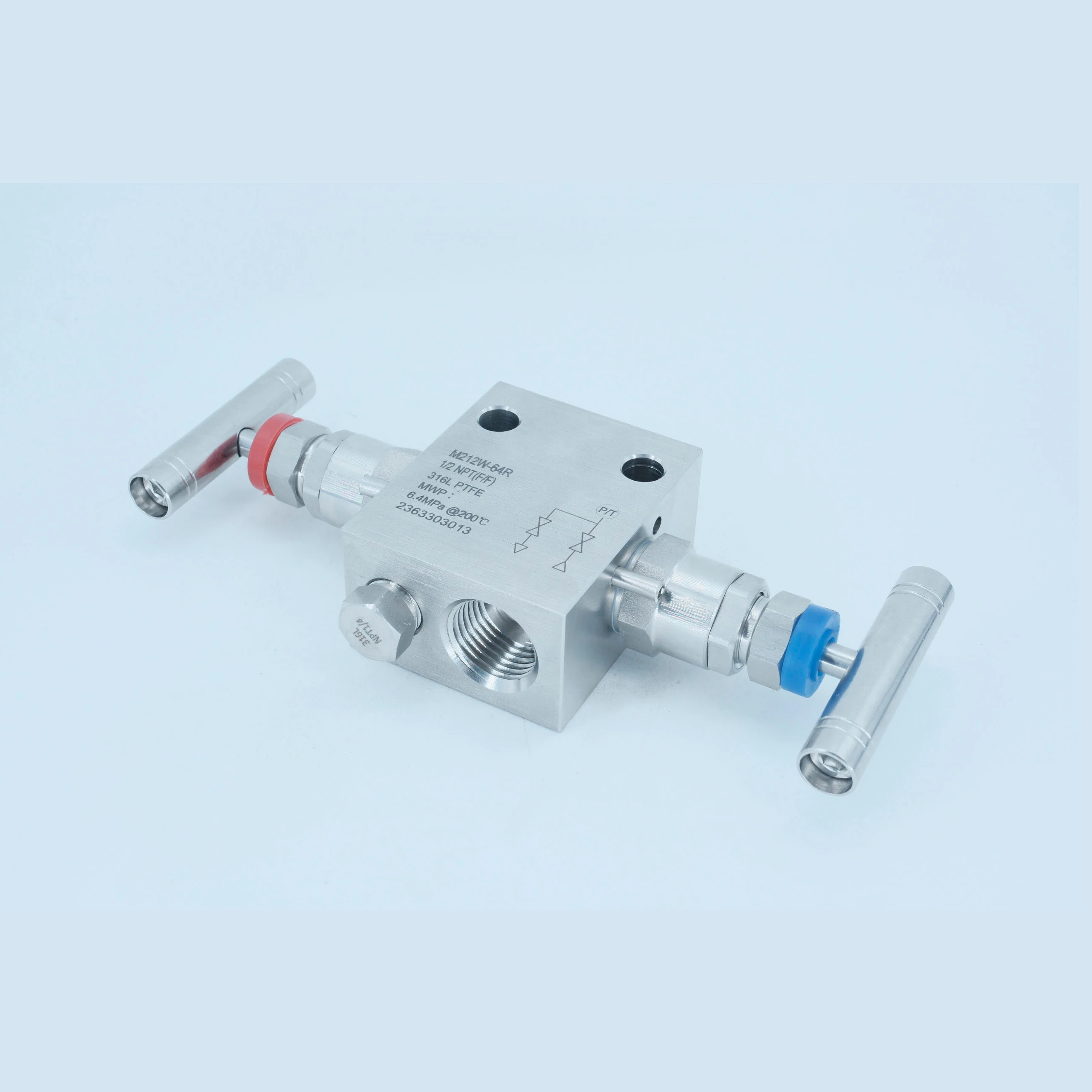 Integrated two valve group pressure gauge pressure transmitter dual valve group EF-3 two valve group with installation hole