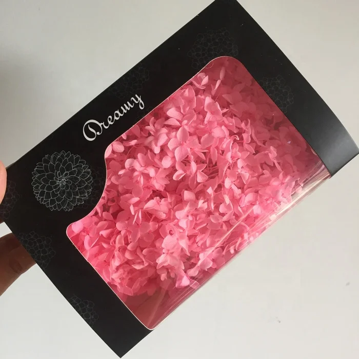 natural longlasting dried hydrangea flowers in boxes