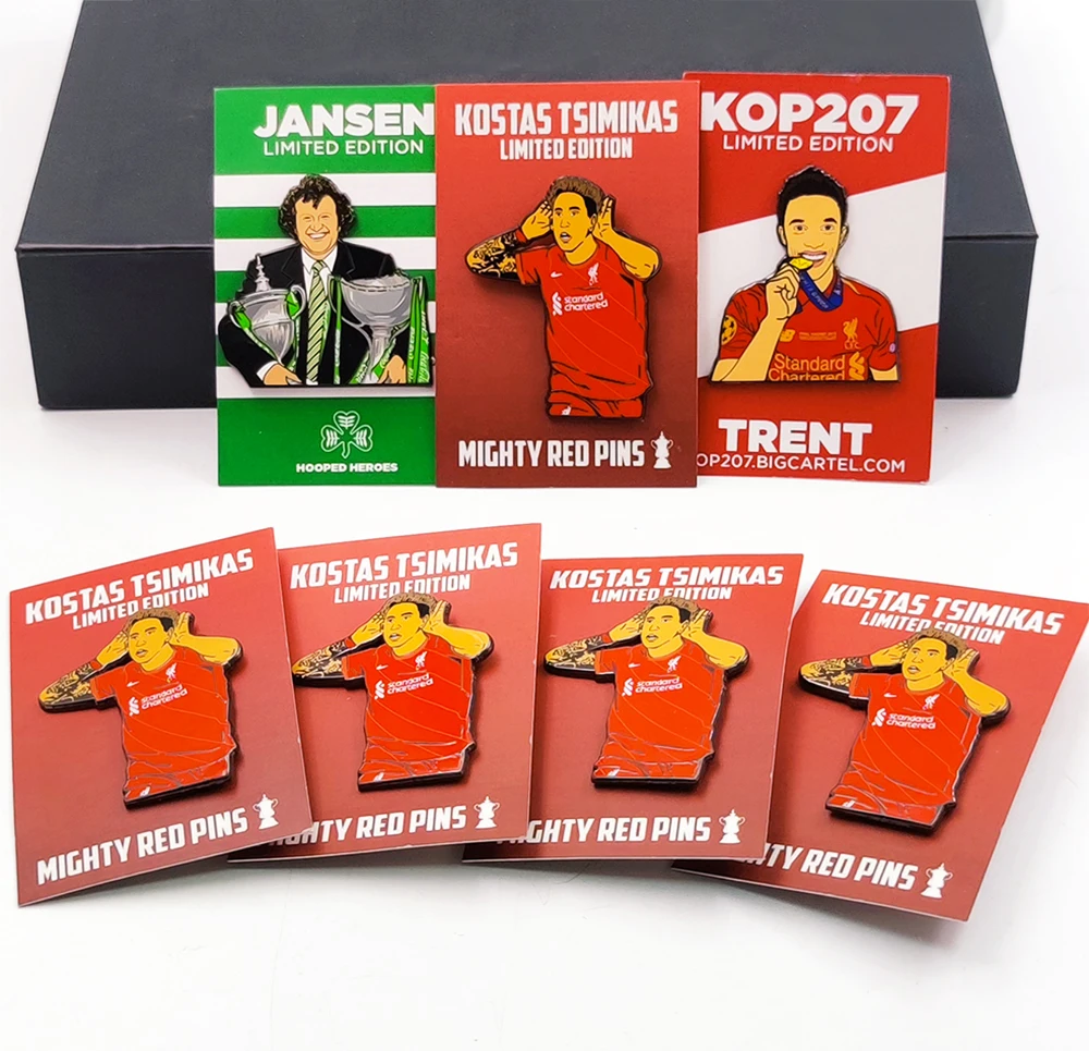 Wholesale Custom Enamel Lapel Pin Manufacturer Metal Anime Football Club Badges pin Accessories Sport Soft/Hard Enamel Pins