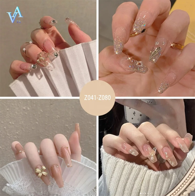 Wholesale Ballerina High Quality Rhinestones Abs Acrylic Designed Packaging Box Custom Private Label Medium Press On Nails