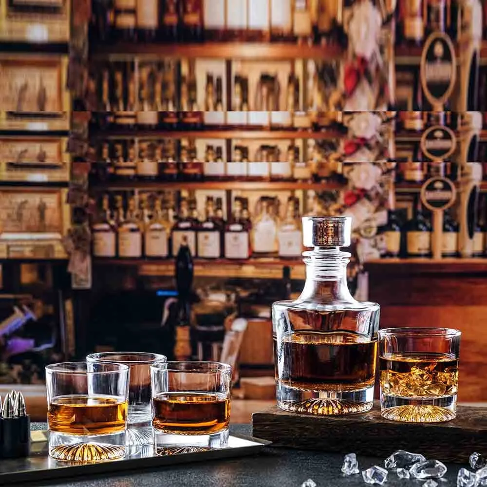 780ml round  decanter set whiskey/ brandy vodka whiskey decanter