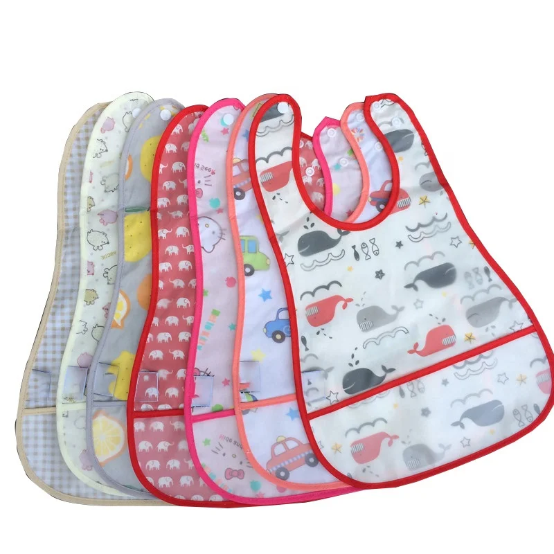 Детский водонепроницаемый хлопковый Слюнявчик с принтом, приятный для игр и еды