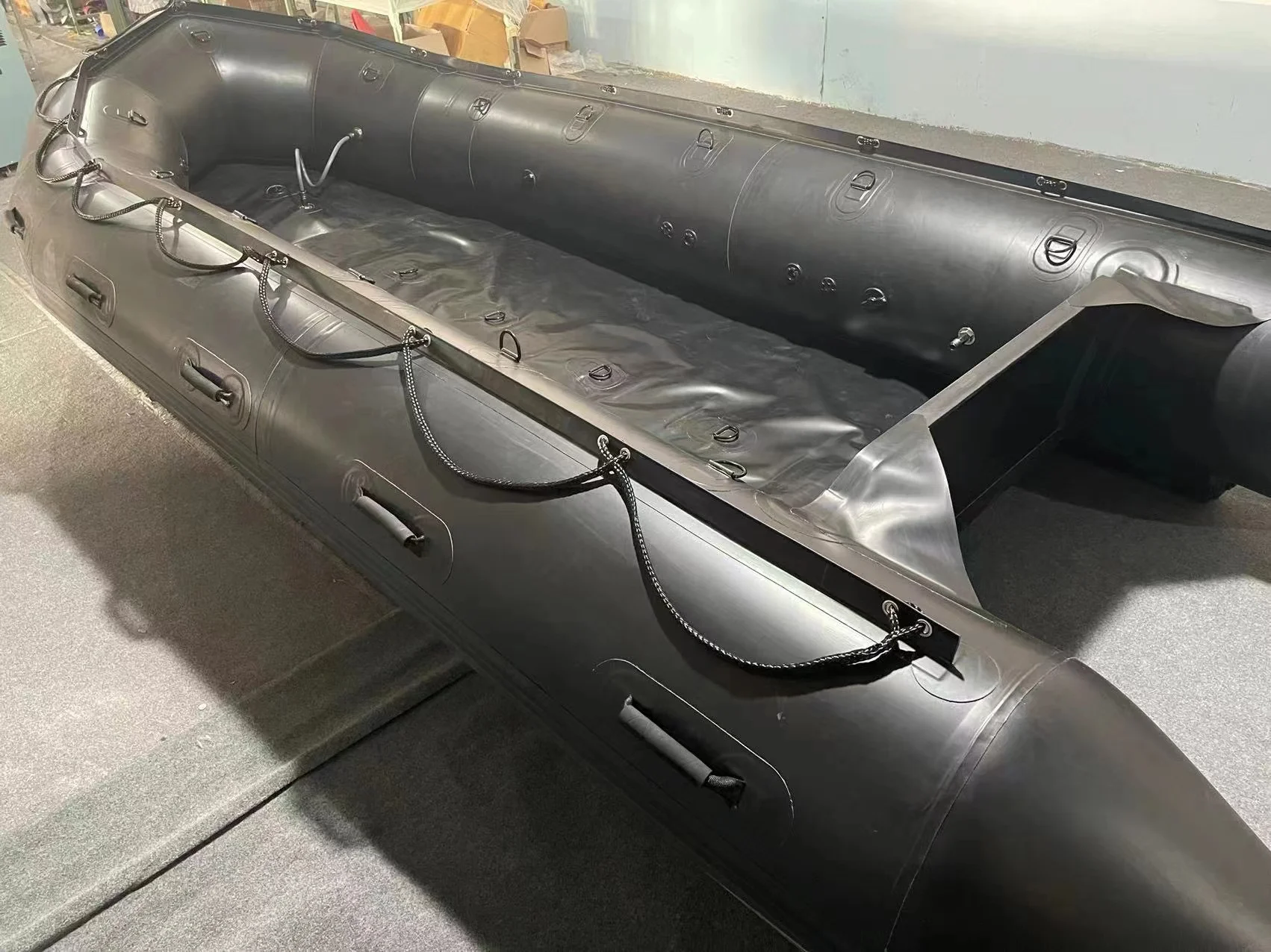 Beileji 4.8m inflatable hypalon rescue boat with fast self inflating system