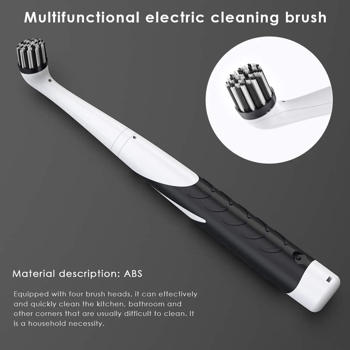 Electric Spin Scrubber Cleaning Tools Cleaning Brush Shower Cleaner for Bathroom Kitchen Tile Grout Floor Tub Counter tops