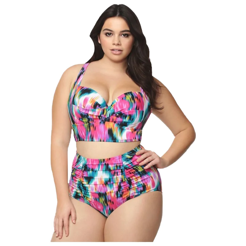 New OEM provided women plus size swimwear beachwear women bikini one piece swimsuit