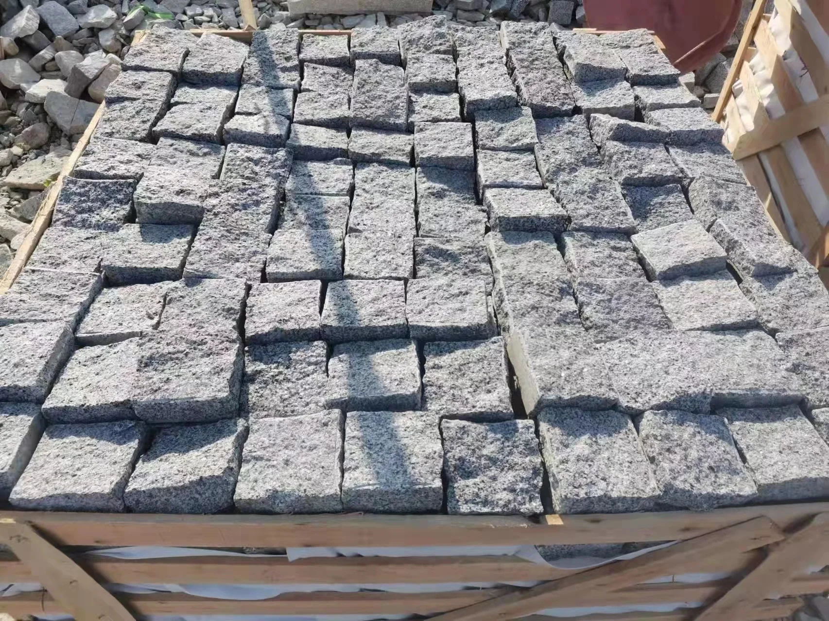 outdoor dark grey granite paver for driveway cheap paving stone