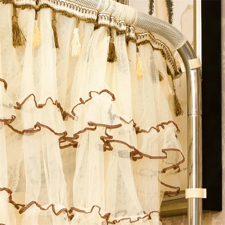 European yellow quadrate double bed enough space extra large rail folding square mosquito net