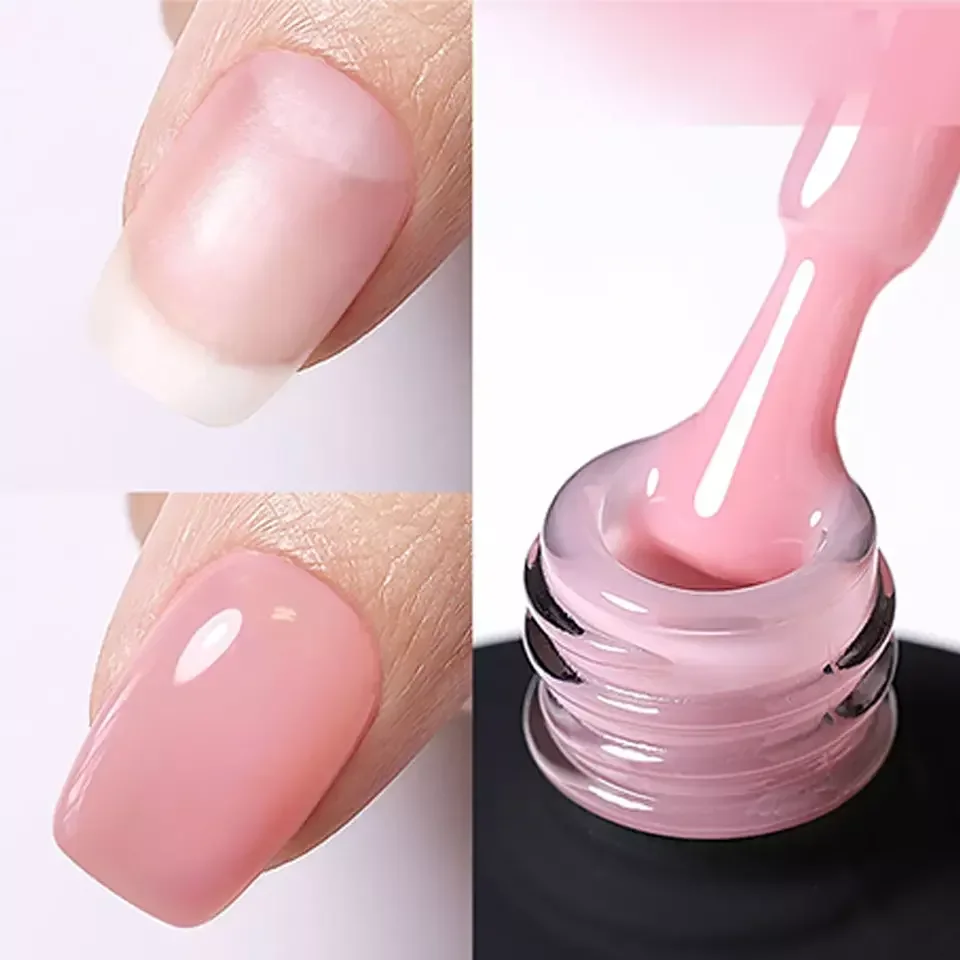 KINNCO French Rubber Base Coat Gel Polish Soak Off UV GEL nail polish OEM Customs Logo 45 colors