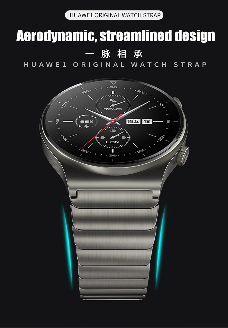 Luxury Stainless Steel Watch Band 22mm for Huawei GT2 GT3 Pro 46mm Sport Bracelet for Samsung Gear S3 Watch 3 Metal Wrist Strap