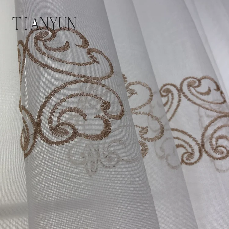 European Style Classic 100 Polyester Modern Velvet Patch Embroidery Curtain Fabric