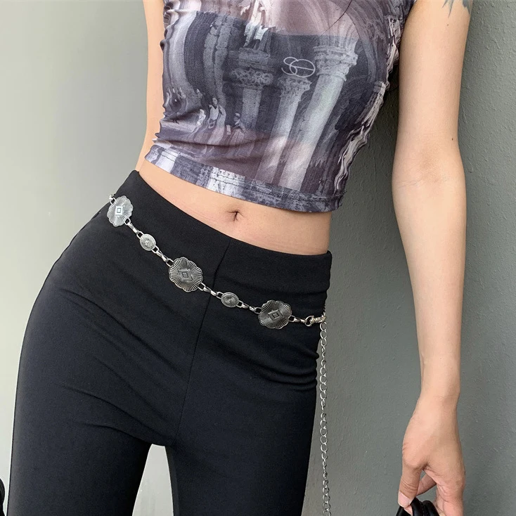 New Fashion Stainless Gold Silver Ladies Dress Chain Waist Belt for Women Body Chain Metal Belt Bikini Chain for Beach Party