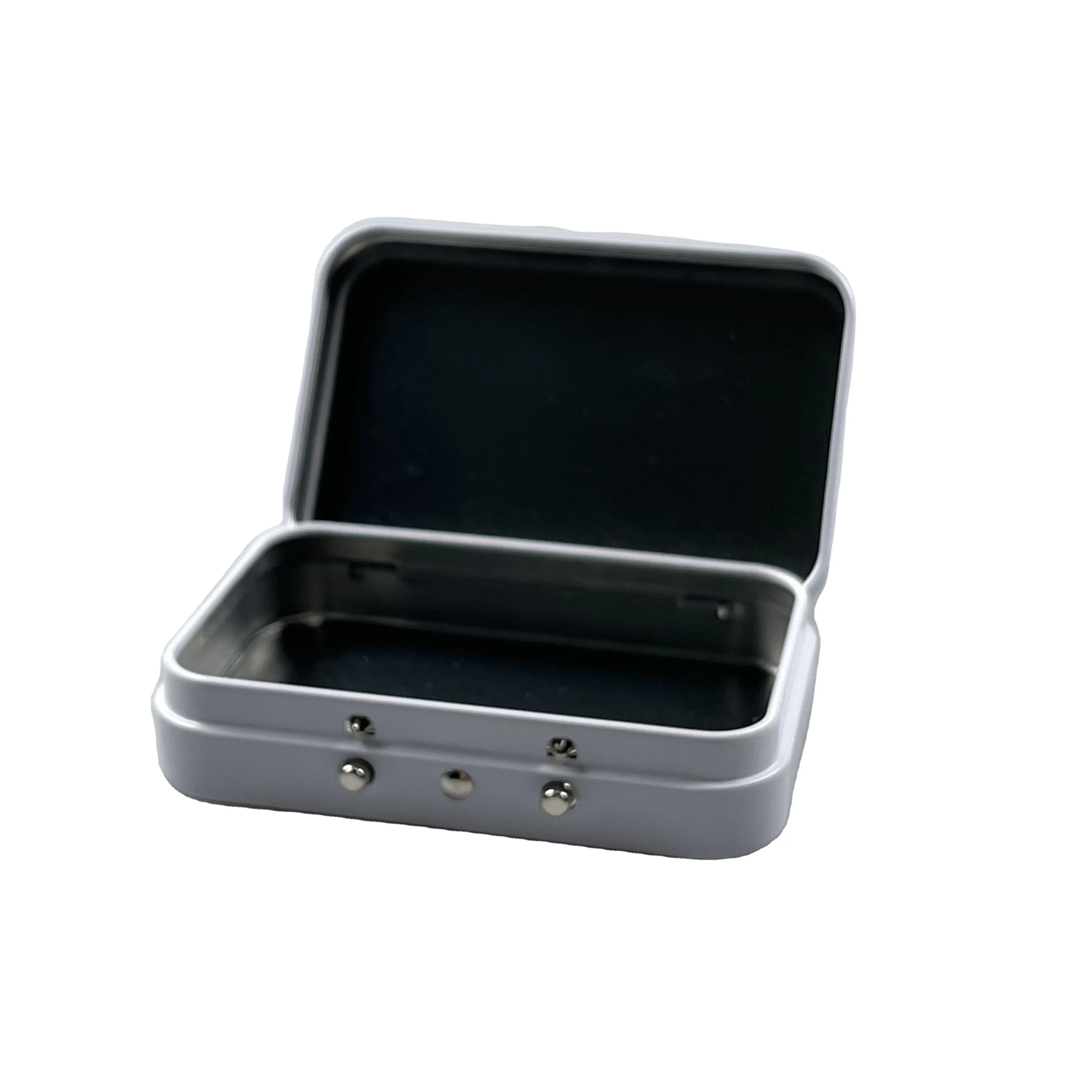 Premium Small Hinged Rectangular Preroll Storage Metal Case Child Safety Lock Tin Box