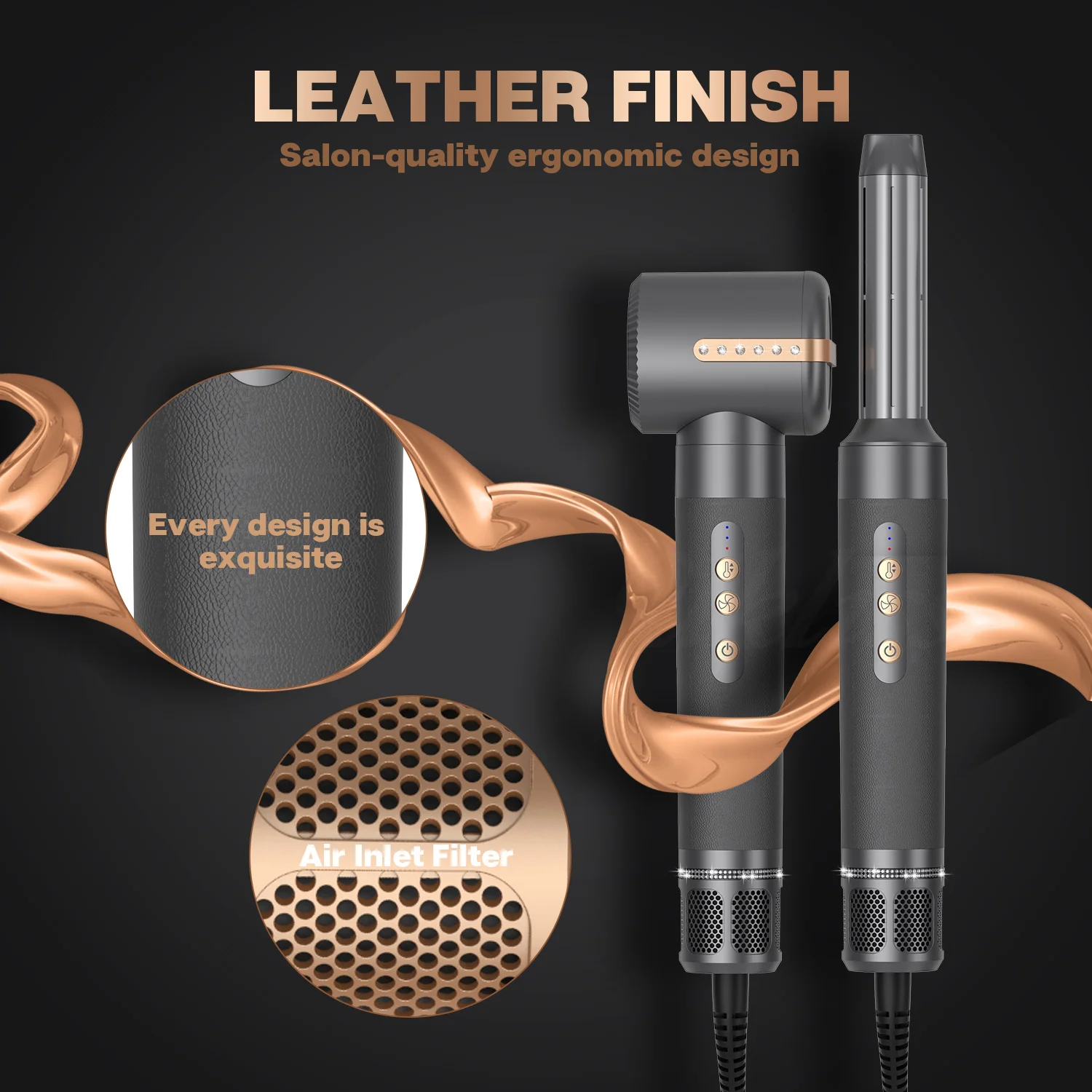 New design 110000rpm High Speed Hair Dryer Professional Fast Airflow Dryer Straightener Electric Hair Curler Set