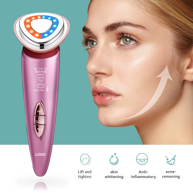 7 in 1 electric micro current face massager vibrating device