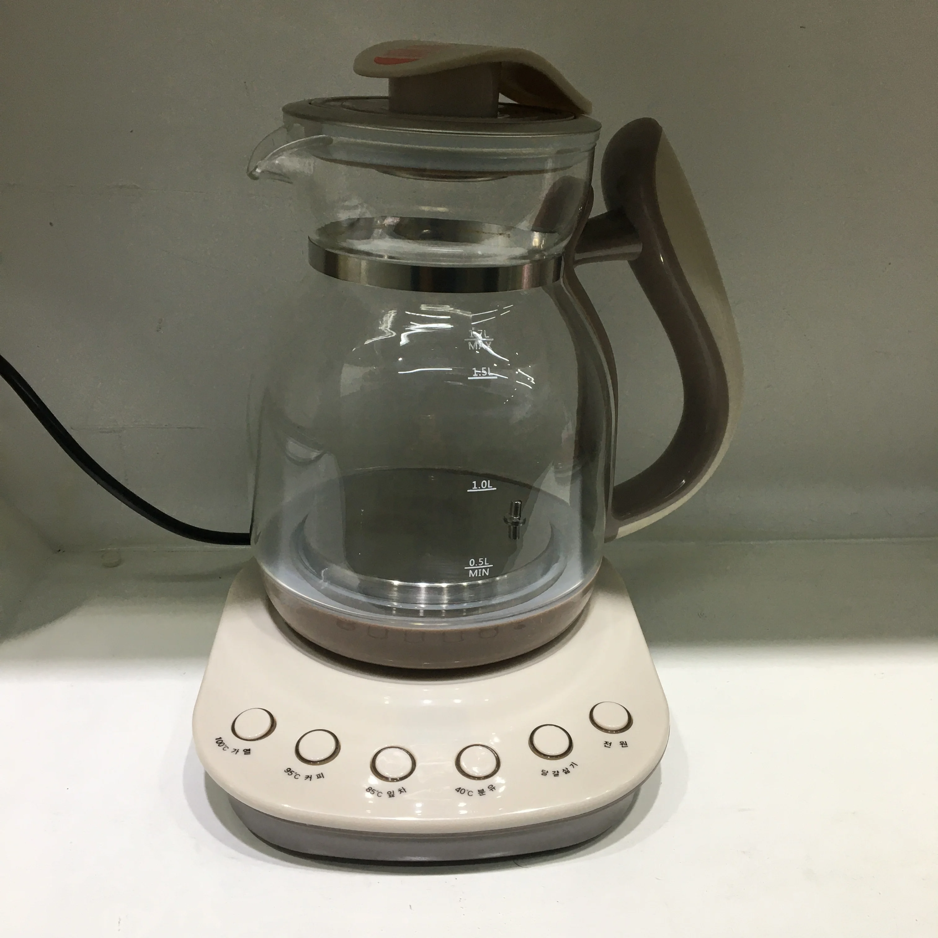 
Digital control glass kettle for hot water/tea/coffee adjustable temperature electric glass kettle with Temperature setting 
