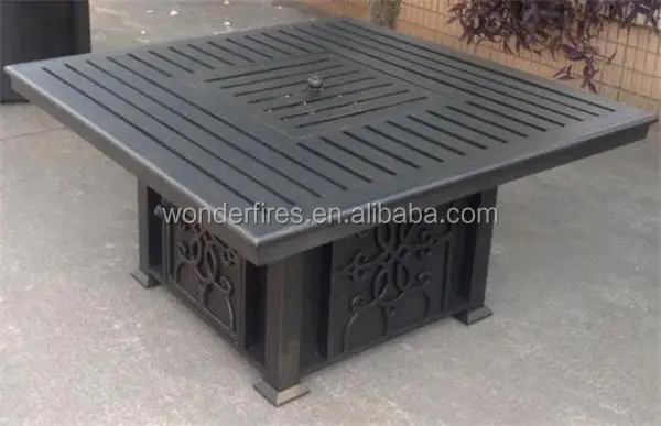Outdoor gas firepit table propane gas chat table