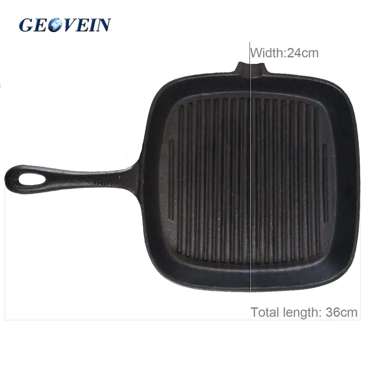 Wholesale price non-stick skillet square cast iron frying grill pan