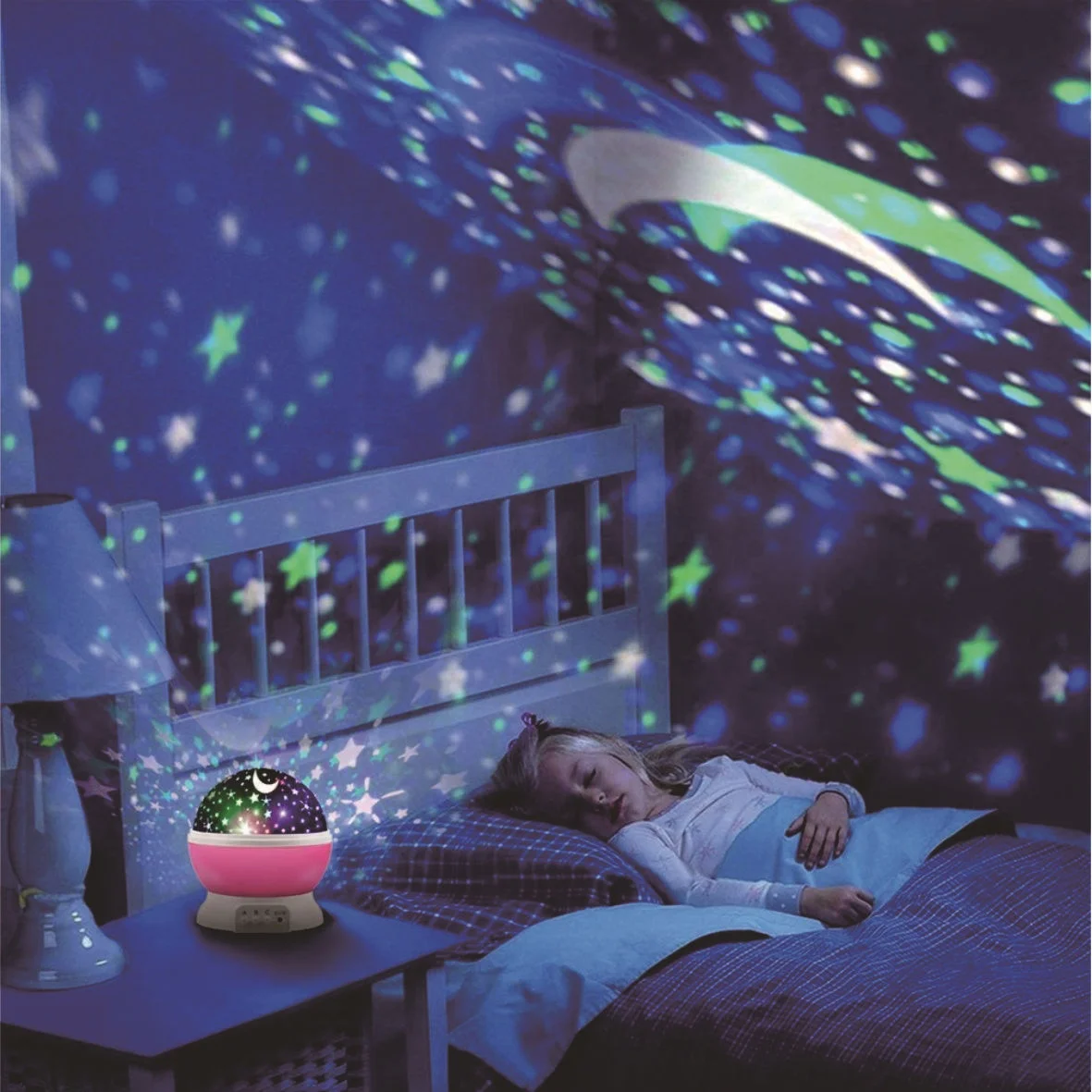 Star light projector led night light 360 Degree Rotation kids night light Color Changing with USB Cable, Gifts for Children